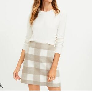 Loft Plaid Shift Skirt